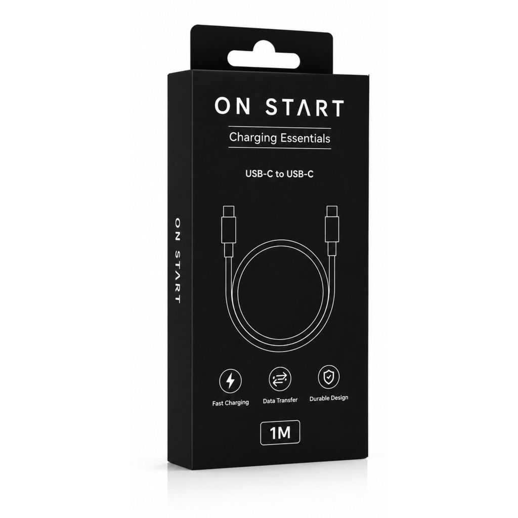 ON START USB-C to USB-C Fast Charging Cable 1M