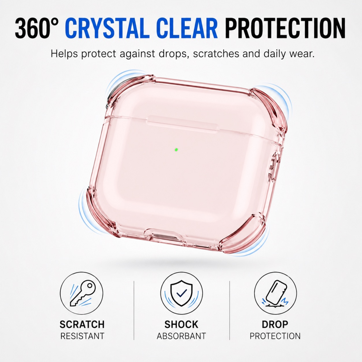 On Start AirPods 5 Rose Pink Case - Crystal Series