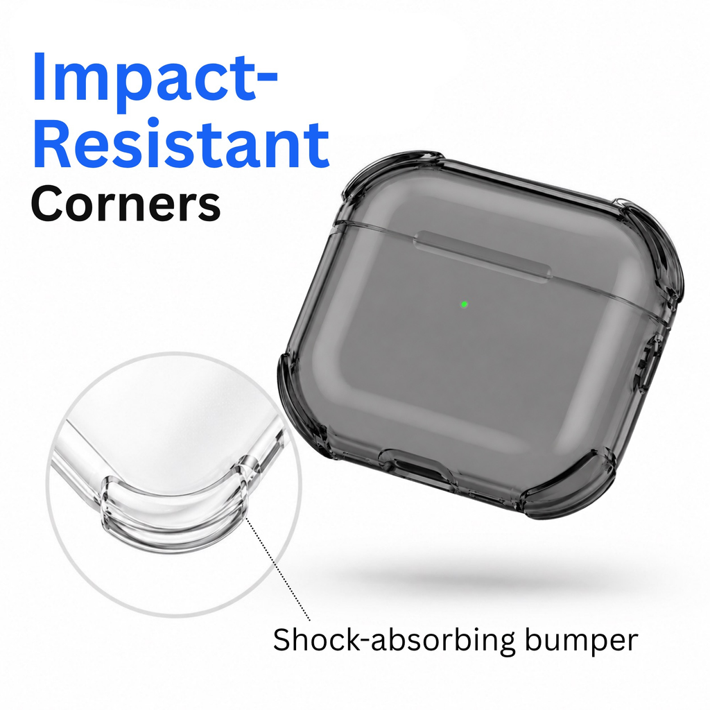 On Start AirPods 4 Tinted Black Case - Crystal Series