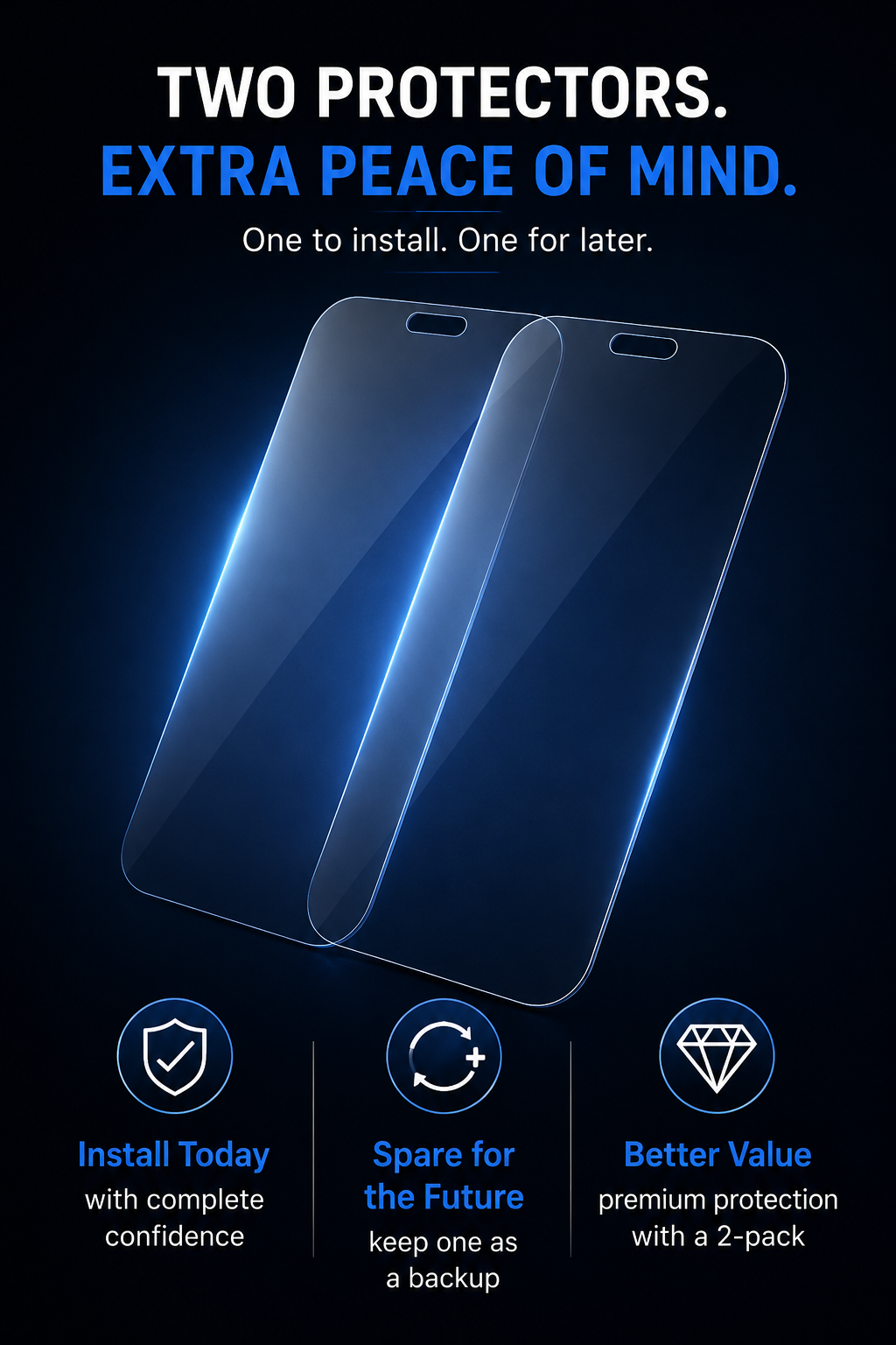 ON START Glass Protection Kit with Applicator 2-pack for Apple iPhone Devices