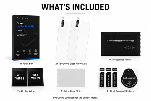 ON START Glass Protection Kit with Applicator 2-pack for Samsung Devices